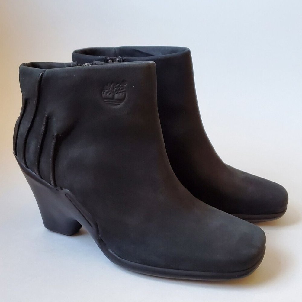 Timberland Baychester Nubuck Leather Wedge Ankle Boots 6.5